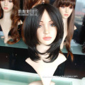 Natural Medium long Black Straight Full wig Hair SY39